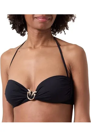 Pinko Amaryllis Top Bikini Tecno Jersey con Anella Uccellini Parte Superiore, , XS Donna