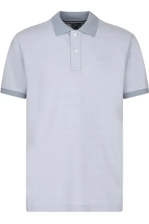 Geox M Polo Oxford 1, Denim dissolvente/Bianco Brillante, XL Uomo