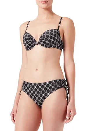 Emporio Armani Push-Up Bra & Brief Jacquard Monogram Bikini Set, Set di Bikini Donna, (Black), L