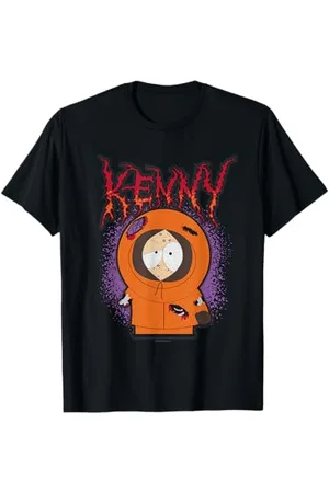 South Park Cartoni Animati Kenny Picchiato Grunge Splatter Maglietta