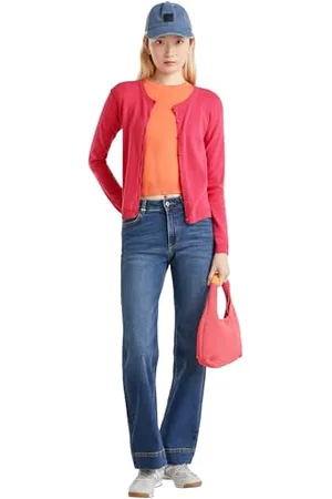 Benetton Maglia Coreana M/L 1091D5558 Maglione Cardigan, , XL Donna