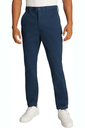 Tommy Hilfiger Uomo Pantaloni Chino Austin Slim Fit, Blu (Dark Night Navy), 32W/32L