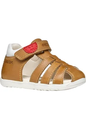 Geox B Sandal Macchia Boy, Bimbo 0-24, Whisky/White, 22 EU