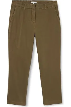 Tommy Hilfiger Donna Pantaloni Chino Stretch Slim Chino Caviglie Scoperte, Multicolore (Army Green), 48
