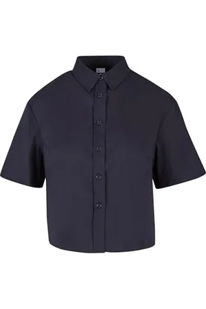 Urban classics Ladies Oversized Shirt Camicia, Black, XXL Donna