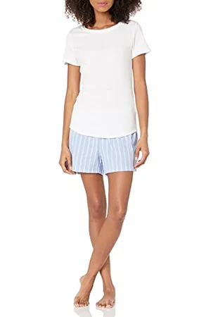Amazon Set con Maglietta del Pigiama e Pantaloncini in Popeline Donna, , XXL