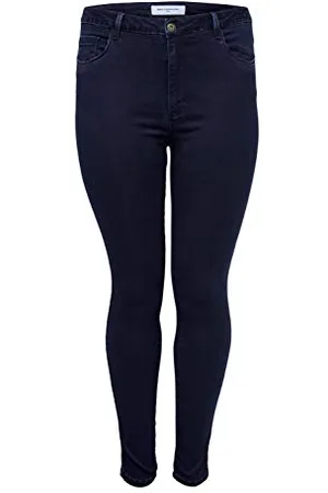 ONLY Carmakoma NOS Caraugusta HW Skinny Jeans BB Dbd Noos, (Dark Blue Denim Dark Blue Denim), L30 (Taglia Produttore: 46) Donna