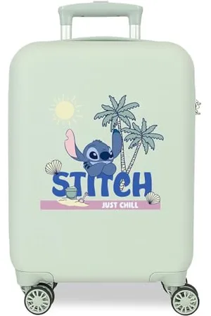 Disney Joumma Stitch Valigia Cabina Verde 33x50x20 cm Rigida 2 kg Lucchetto a Combinazione Laterale ABS 2 kg 33L Bagaglio a Mano