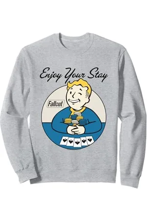 Fallout Video Game Vault Boy Poker Goditi il Tuo Soggiorno Felpa