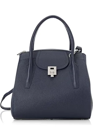 USHA Henkeltasche aus Leder, Borsa in Pelle con Manico Donna