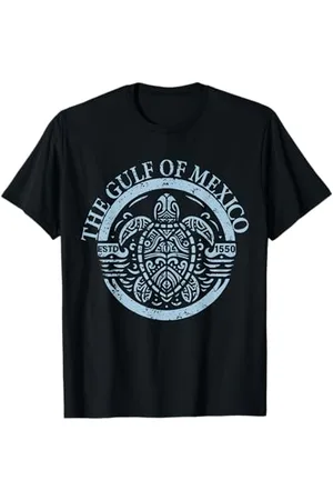Awesome apparel Tartaruga Vintage Golfo Del Messico Maglietta