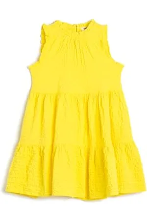 Koton Dress Ruffle Detail Sleeveless Round Neck Tiered, Vestito