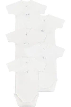 Petit Bateau A0cnp Body Nascita A Maniche Corte, , 12 Mesi (Pacco da 5) Unisex-Bimbi