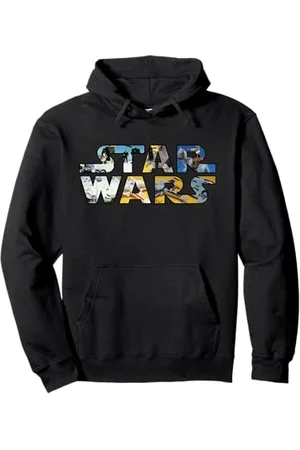 STAR WARS Logo 80s Toys Retro Felpa con Cappuccio