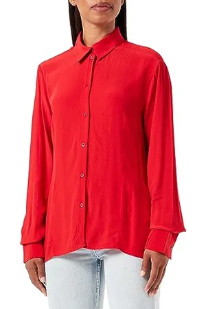 Benetton Camicia 53a0dq05c, Camicia Donna, Bordeaux 0V3, L