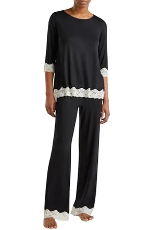 Benetton Maglia M/L 3Z123M07E Parte Superiore del Pigiama, , L Donna
