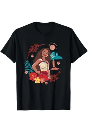 Disney Moana 2 Fearless Oceania Floral Portrait Maglietta