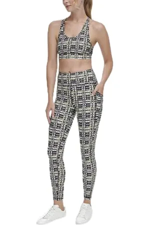 DKNY Printed High Waist 7/8 Leggings, Leggings da Donna,
