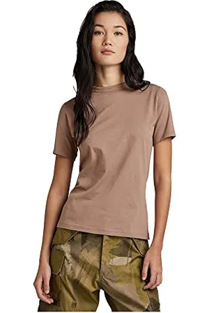 G-Star Donna Puff Logo Slim T-Shirt, (chocolate berry D22761-336-B113), XXL