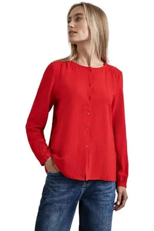 Street one A345113 Camicetta con Ricamo, Rosso-Autumn Red, 46 Donna