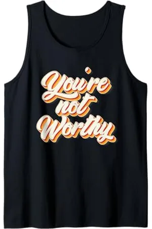 Everything Is Currency Design retrò vintage "You Are Not Worthy" Canotta
