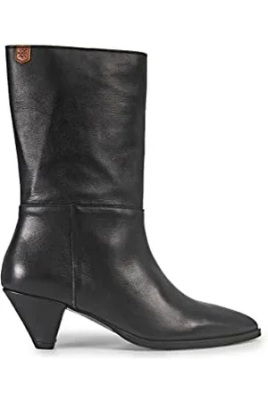 POPA Stivali con Tacco da Donna - Caye - 37 - Prodotti in Spagna - - Elaborati in Pelle - Gambaletto Largo 8,5 cm - Tacco Geometrico con Altezza di 5,5 cm