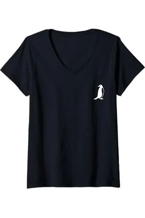 Original Penguin Donna logo pinguino Maglietta con Collo a V