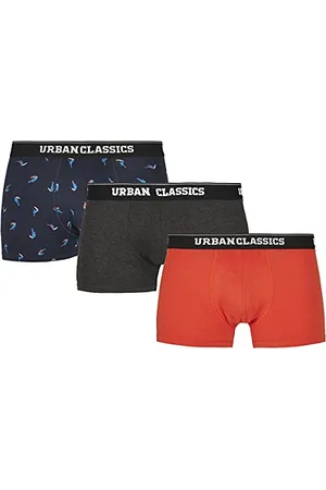 Urban classics Boxer Uomo, Set da 3 Boxer Uomo in Morbido Cotone, Elastico in Vita, Diversi Set di Colori e Fantasie Disponibili, Taglie S - 5XL