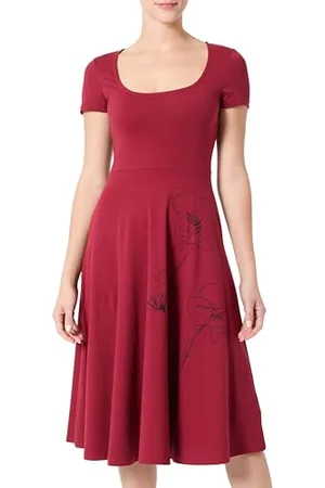 TG. S) Desigual Vest_napoles Vestito Casual, Arancione, S