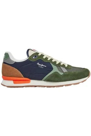 Pepe Jeans Brit Mix M Sneaker da Uomo, Verde (Khaki Green), 10