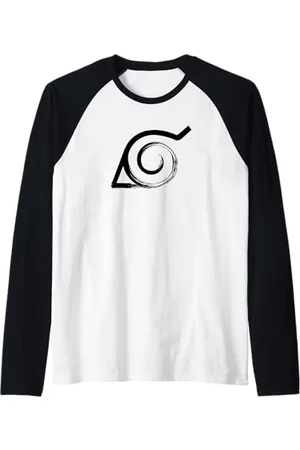 Naruto Shippuden Villaggio Antifoglia Maglia con Maniche Raglan