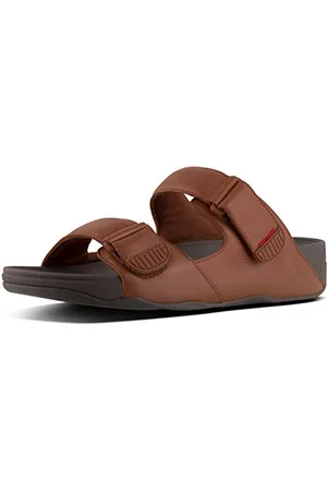 FitFlop Gogh Moc - Leather, Sandali a ciabatta Uomo, Marrone (Dark Tan 277), 43 EU