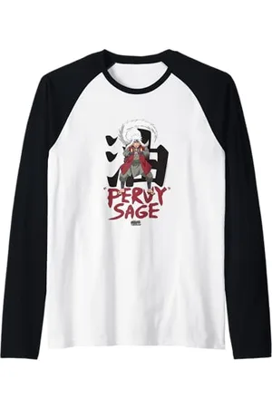Naruto Shippuden Jiraiya Pervy Sage Maglia con Maniche Raglan