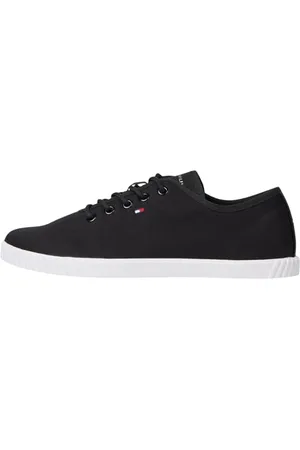 Tommy Hilfiger Donna Sneakers con Suola Preformata Canvas Lace Up Eleganti, (Black), 41