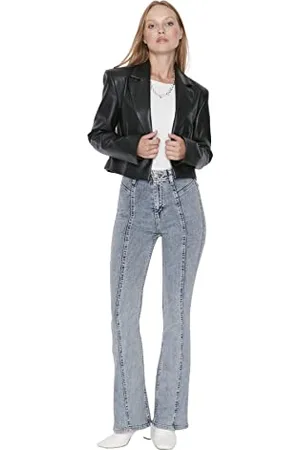 Trendyol Jeans Flare Basic Donna, , 32W