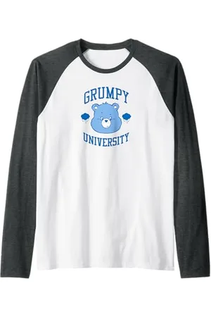 Care Bears Grumpy University Maglia con Maniche Raglan