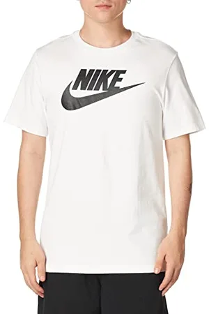 Nike NSW Icon Futura T-Shirt, White/Black, XS Uomo