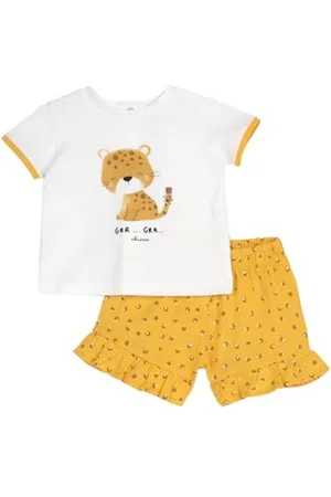 chicco Completo Bambina, T-shirt e Pantaloncini, con Tenere e Simpatiche Fantasie, Designed in Italy, Abbigliamento Neonata 0-24 Mesi, Idee Regalo Nascita