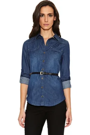 Springfield Blusa Blu Denim IT 46 (ES 42)