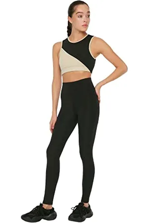 Trendyol Black Push-Up Featured Sports Tights Pantaloni da Yoga, S da Donna