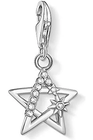Thomas Sabo Ciondolo in Sterling con Zirconia Cubica a Forma di Stella e Pietre