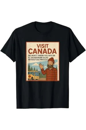 CANADIAN Visita il Canada Non ti getteremo in un Gulag Maglietta