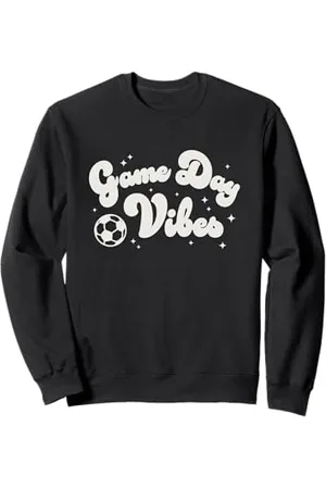 Trendy Apparel Trendy Soccer Game Day Vibes Vintage Retro Big Chest Logo Felpa