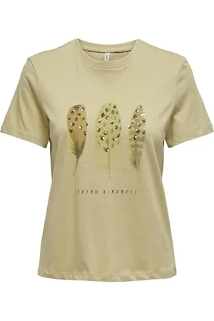 ONLY Onlkita Life Reg S/S Feathers Topbox Jrs T-Shirt, , XS Donna