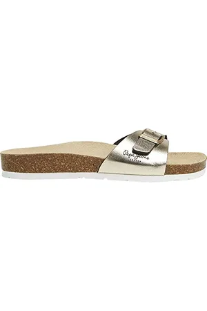 Pepe Jeans Oban Metal W, Sandalo Donna, Giallo (dorato), 41 EU