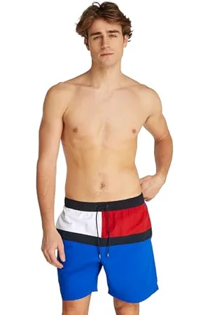 Tommy Hilfiger Uomo Pantaloncino da Bagno Long Drawstring con Coulisse, Blu (Ultra ), S