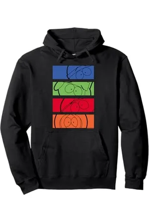 South Park Stan Kyle Cartman e Kenny Pop Art a colori Felpa con Cappuccio