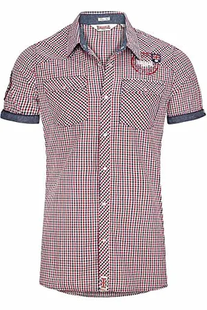 Lonsdale London Hemd REIGATE, Maglia a maniche lunghe Uomo, (navy/Rot/Weiß), Small (Taglia Produttore: Small)
