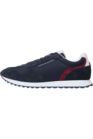 Tommy Hilfiger Uomo Sneakers Runner New Eva Summer Nylon Pop in Pelle Scamosciata, Blu (Desert Sky), 42 EU