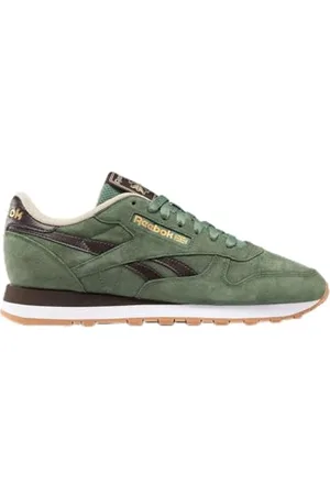 Reebok Classic Leather, Scarpe da Ginnastica Unisex - Adulto, Escapegrn/Darkmatter/Mushroom, 47 EU